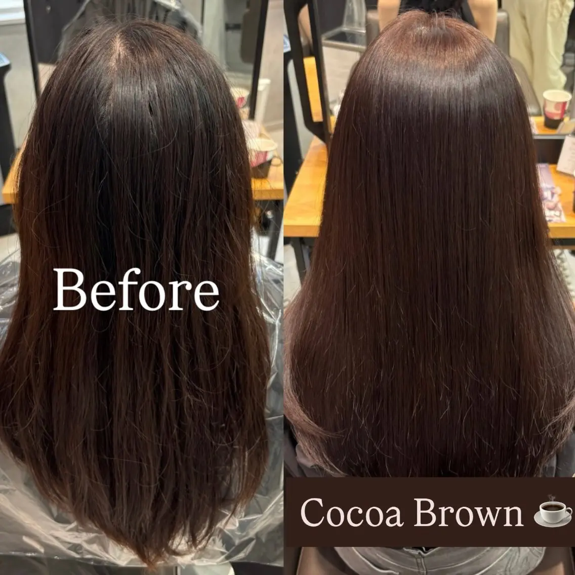 ロング カラー ブラウンカラー オリーブブラウン 似合わせカット ヘアカラー トリートメント 艶カラー✨️髪質改善 🪽縮毛矯正mamiのヘアスタイル