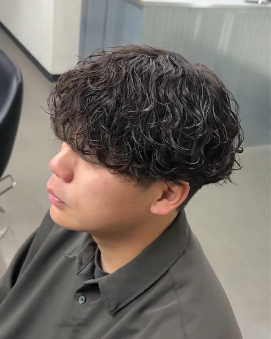 メンズカット+波巻きパーマの写真