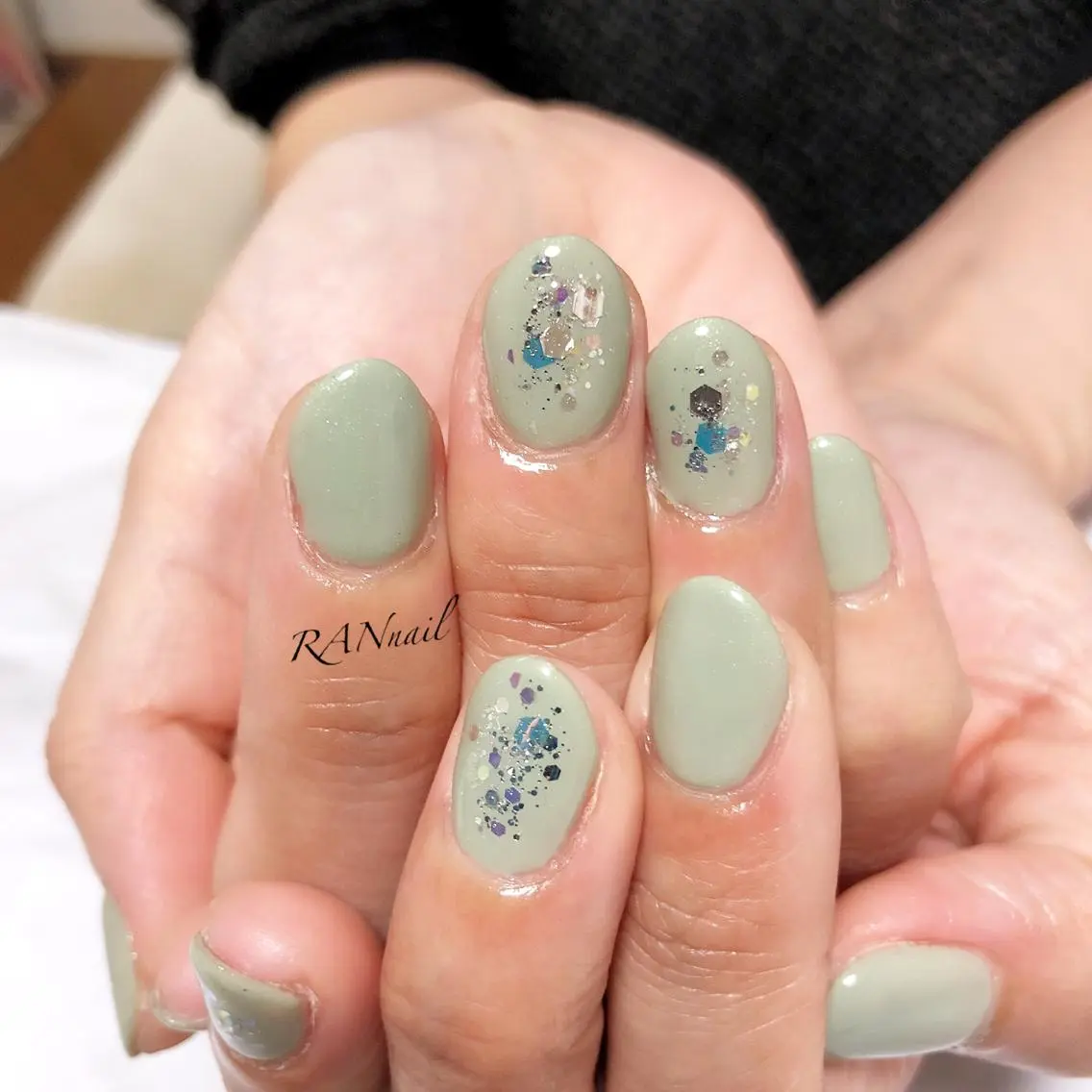 ネイル フットネイル ラメ(グリッター) ミラーネイル オフィスネイル ワンカラーネイル ハンドネイル フットネイル RAN nailのネイルデザイン