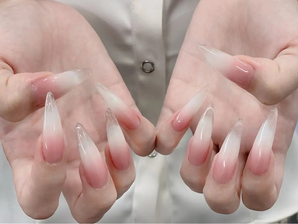 ネイル チークネイル 長さ出し フレンチネイル ジェルネイル 韓国ネイル 中野駅から2分 MEO NAILのネイルデザイン