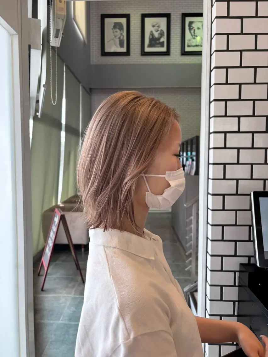 ミディアム ボブレイヤー ボブ レイヤーカット 外ハネヘア カット 🫧古田 穂香🫧カットモデルのヘアスタイル