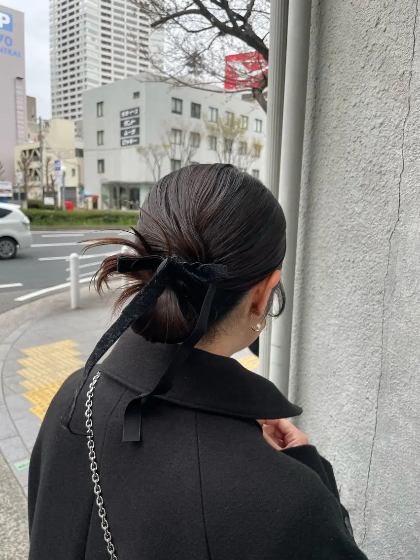 セミロング ヘアセット BELO OSAKA カエデのヘアスタイル