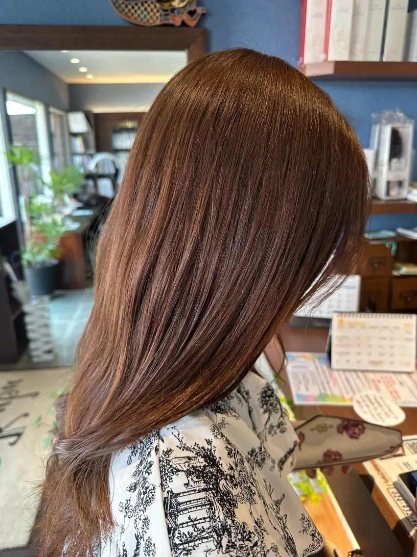 ロング カット ヘアカラー トリートメント 🎀Kubu🍀 Natsumu🎀のヘアスタイル