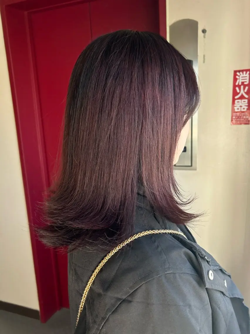 ミディアム カラー レッドカラー ヘアカラー 🌈アイスアウト🌈 Mahoのヘアスタイル