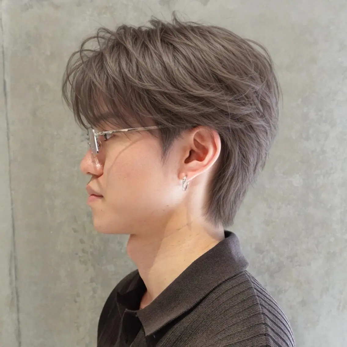 カラー メンズ メンズ韓国風 グレージュ カット ヘアカラー 渋谷メンズ特化 佐橋世奈のヘアスタイル