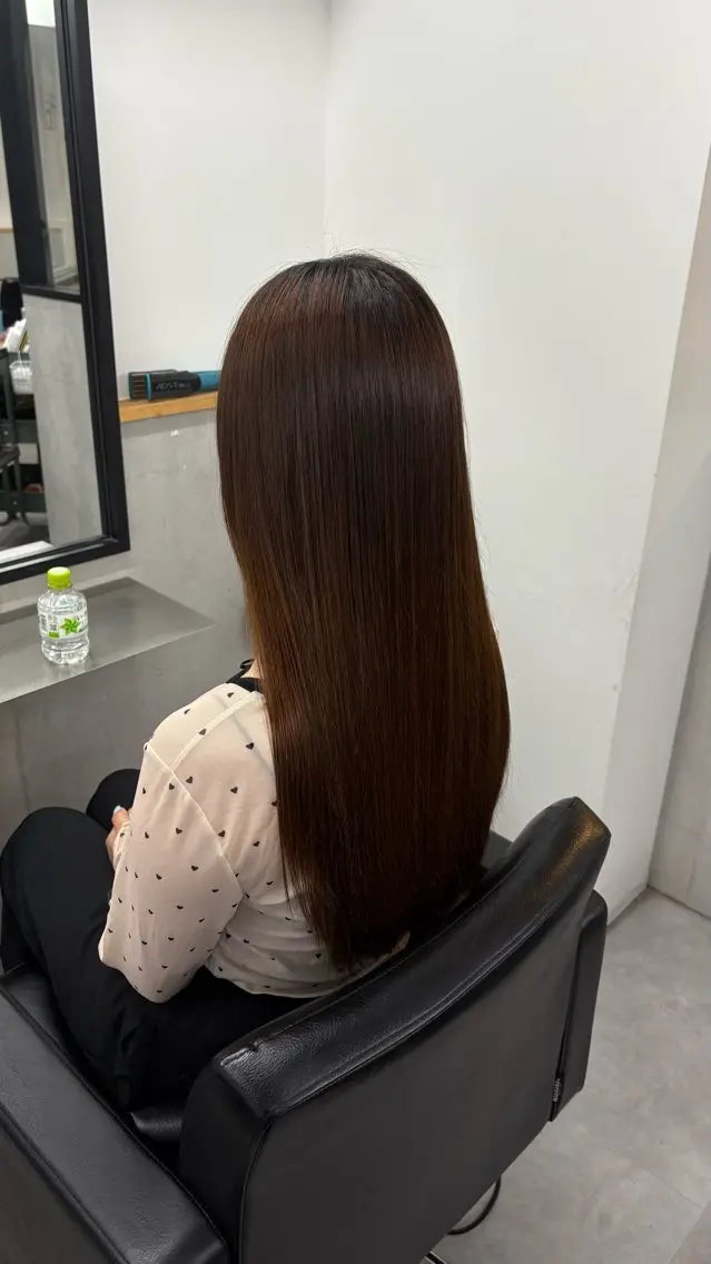 ロング くせ毛 縮毛矯正 ami /yuutenjiのヘアスタイル
