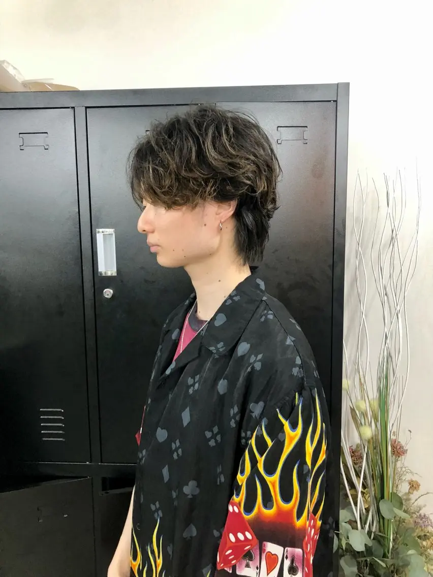 ミディアム メンズ エビスザキレン／メン ズ／心斎橋🌳のヘアスタイル