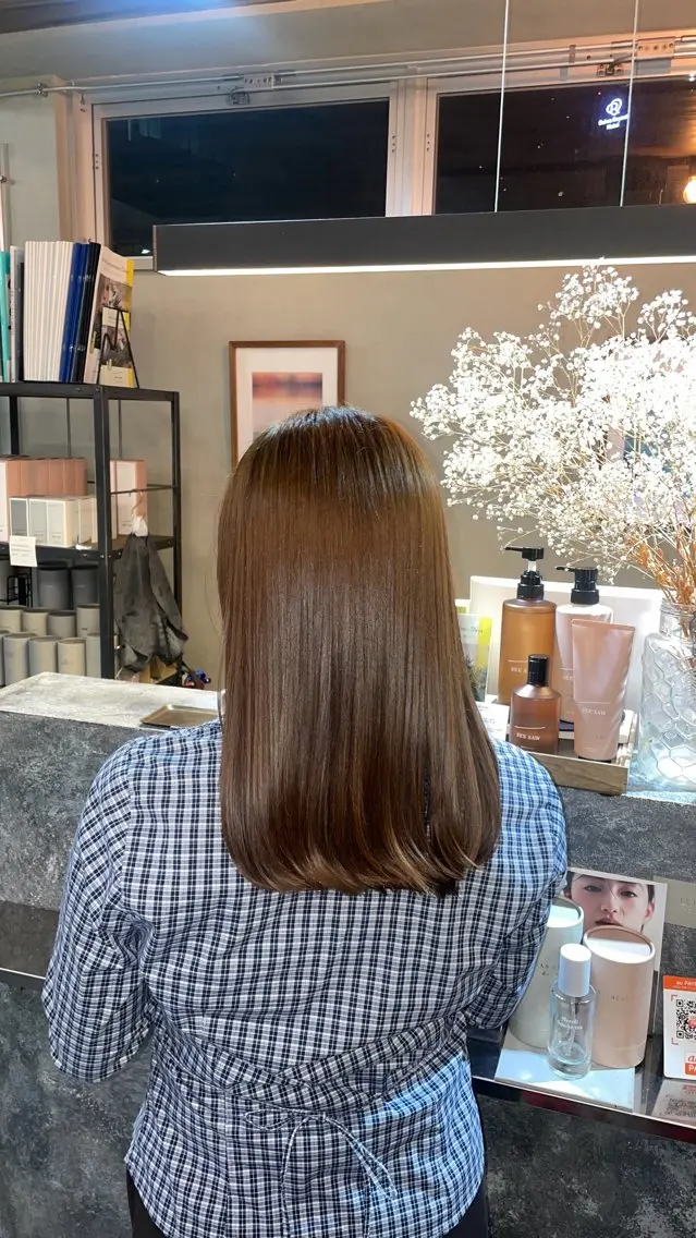 ミディアム ヘアカラー ruup  Aru みさきのヘアスタイル