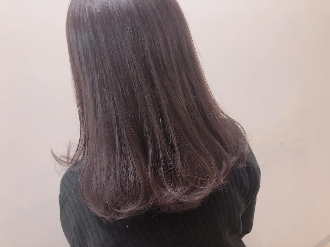カラー アッシュ パープルアッシュ モテ艶カラー 🎖さえきはるかのヘアスタイル