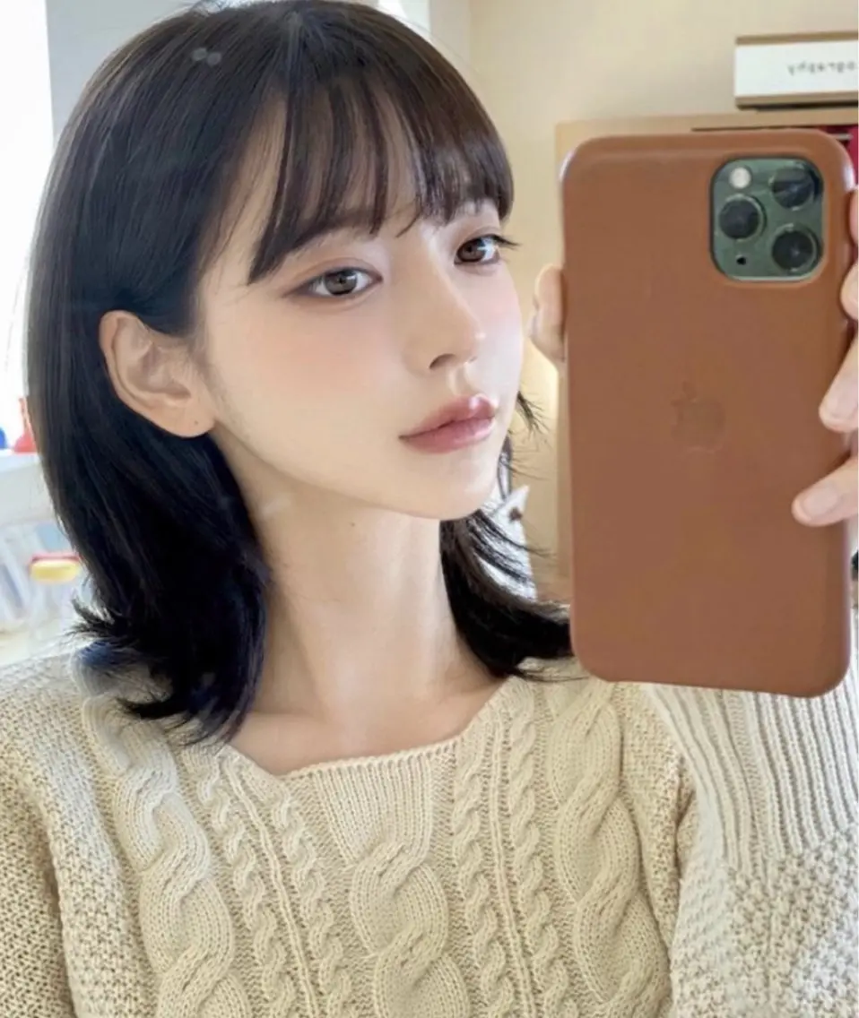 セミロング カラー パーマ ヘアアレンジ メンズ キッズ 上品＆韓国風 🥀海心🥀のヘアスタイル