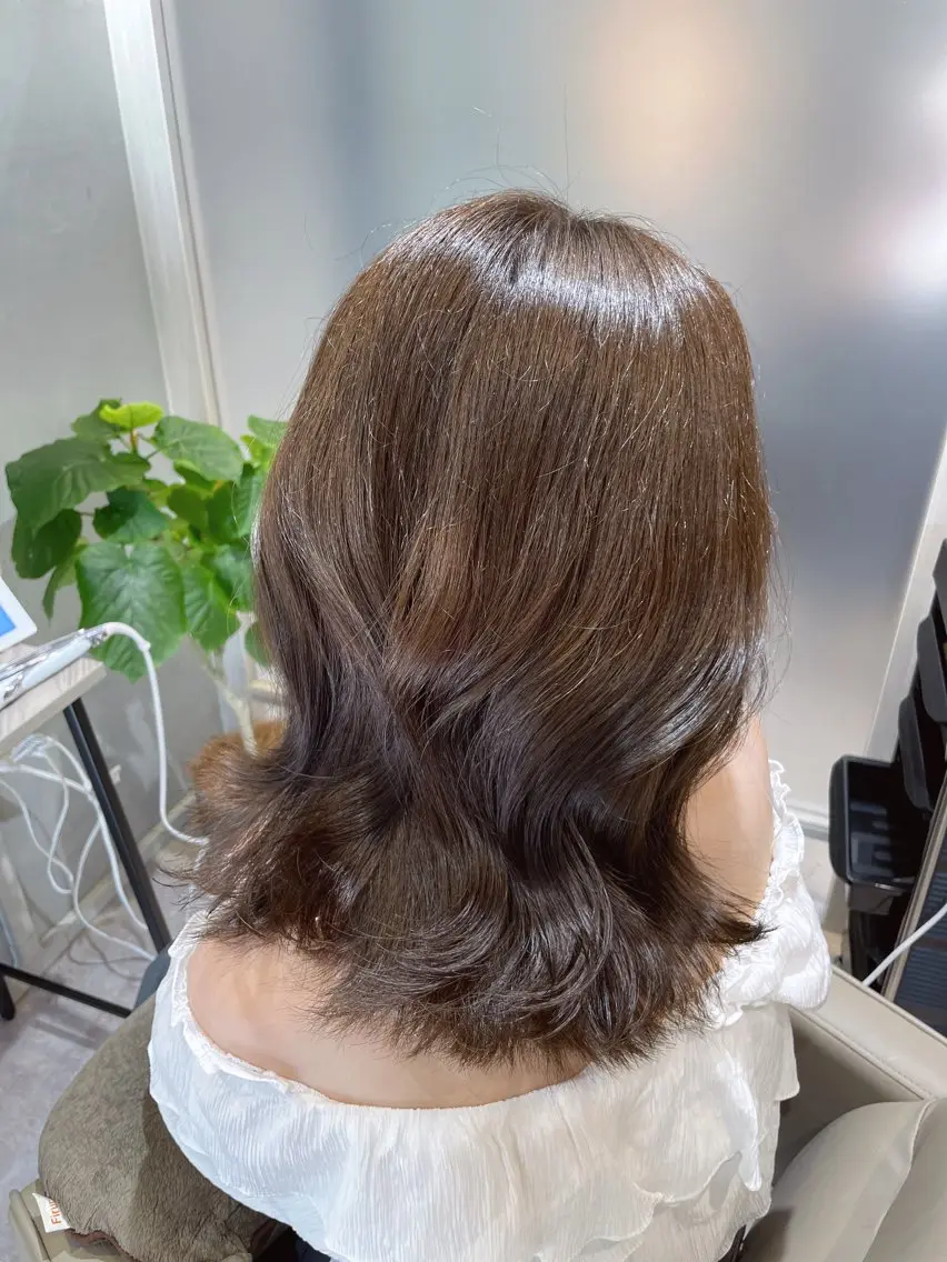 ミディアム ミディアムレイヤー レイヤーカット カット ヘアカラー トリートメント 顔周り/レイヤー🎀 natsumiのヘアスタイル