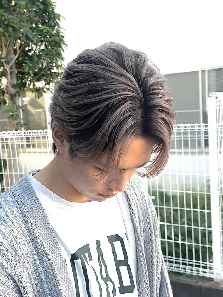 メンズ メンズブリーチ ヘアカラー 本田 有里のヘアスタイル