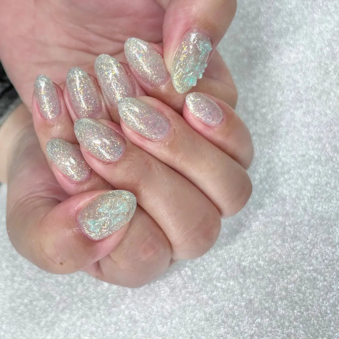 ネイル ラメ(グリッター) ワンカラーネイル BEE NAILのネイルデザイン