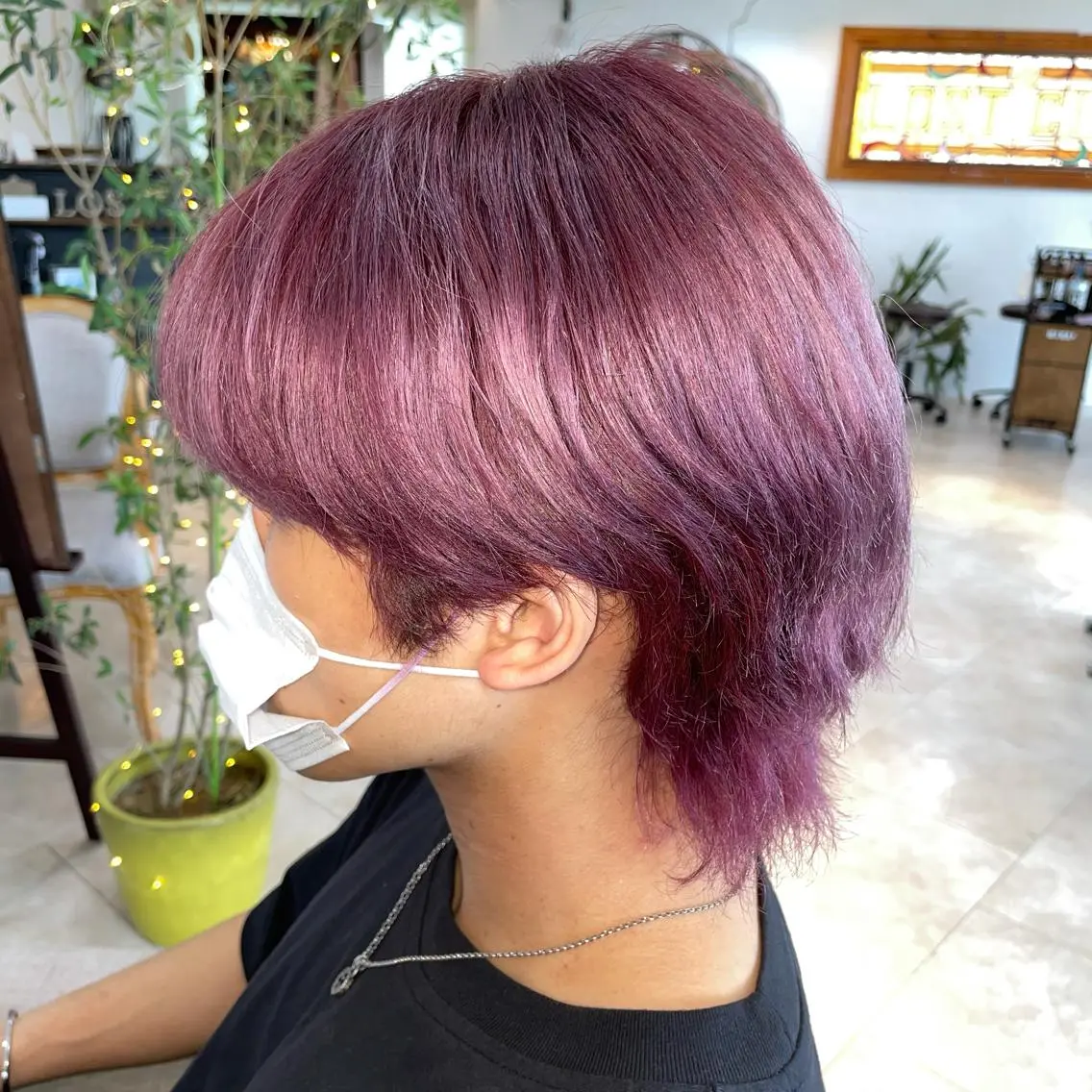 ミディアム パープルカラー 清水 美雪のヘアスタイル