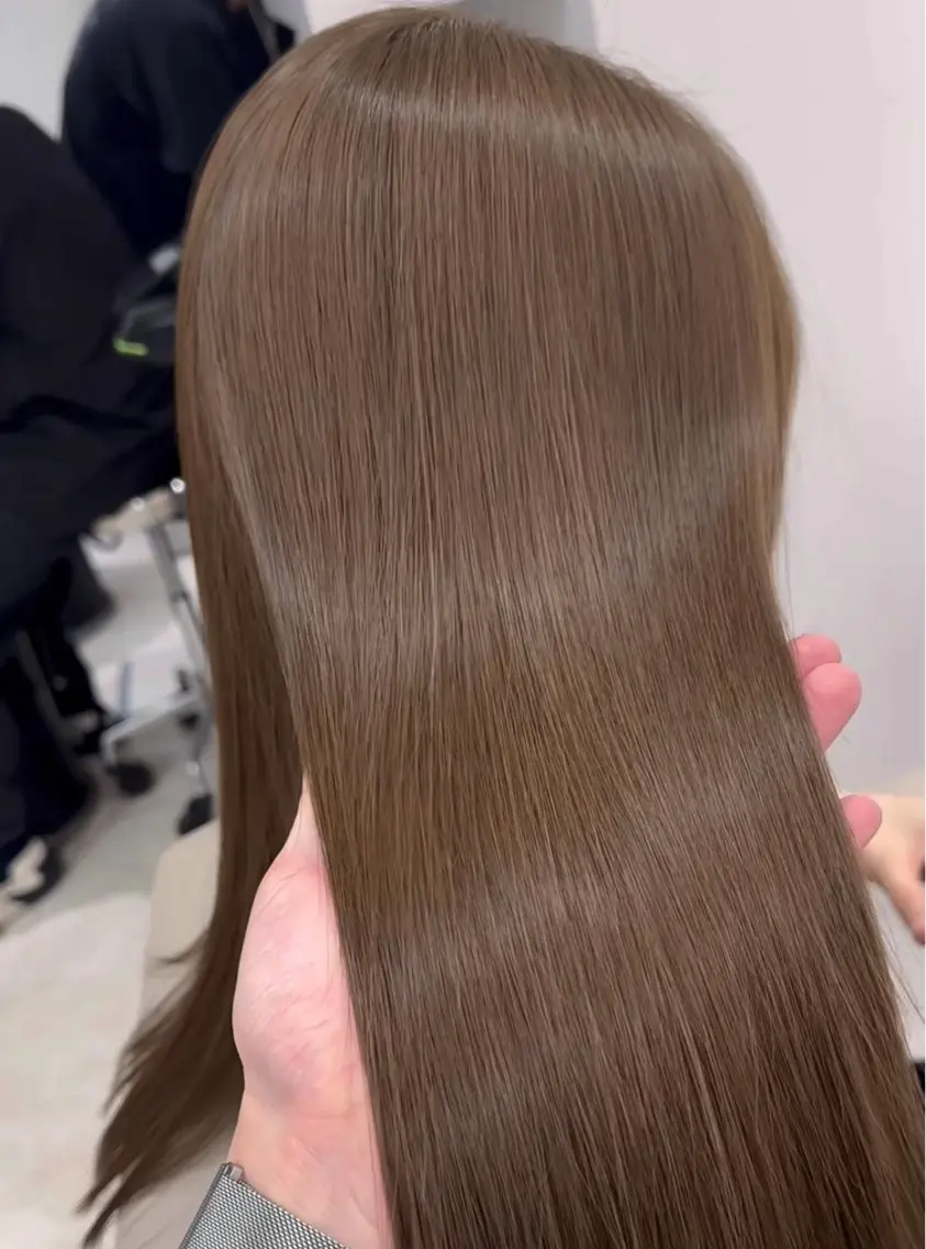 ロング カット 縮毛矯正 トリートメント ダブルカラー髪質改善 /Annaのヘアスタイル