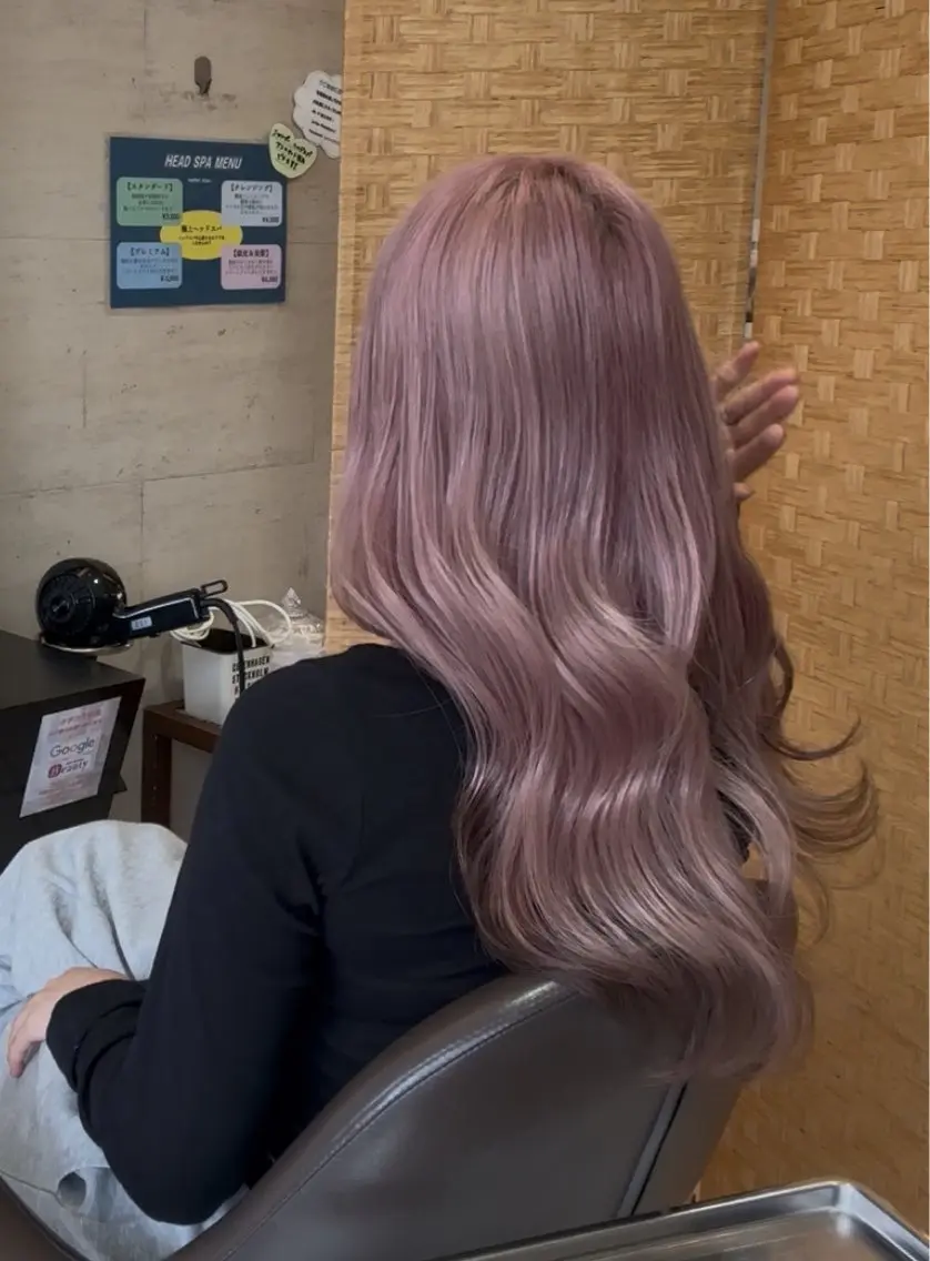 ロング カラー ヘアカラー トリートメント メンズカットモデル 募集中🤍REI🤍のヘアスタイル