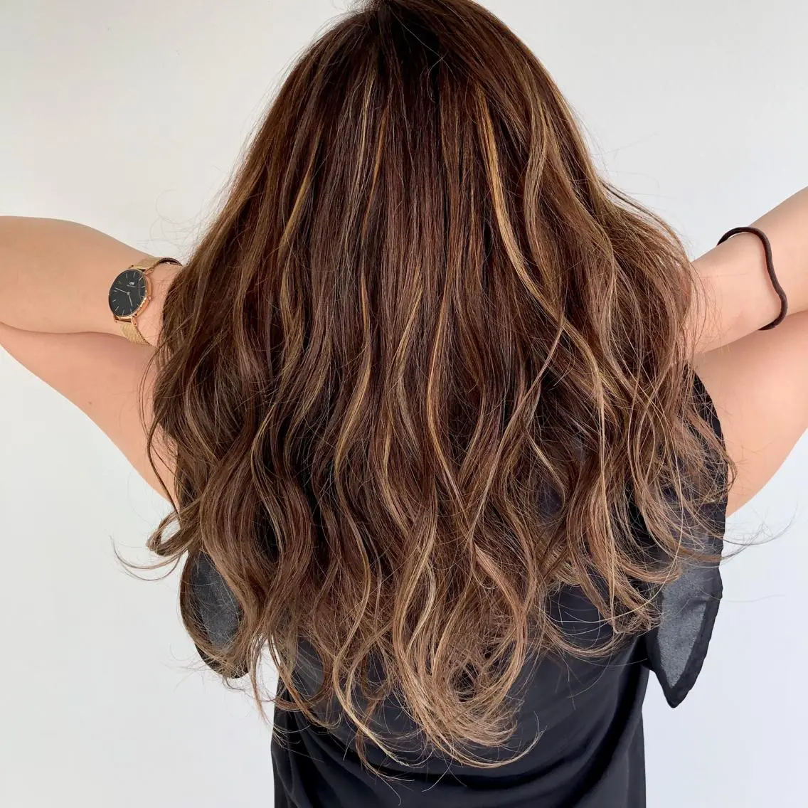セミロング カラー 杉原 向日梨のヘアスタイル