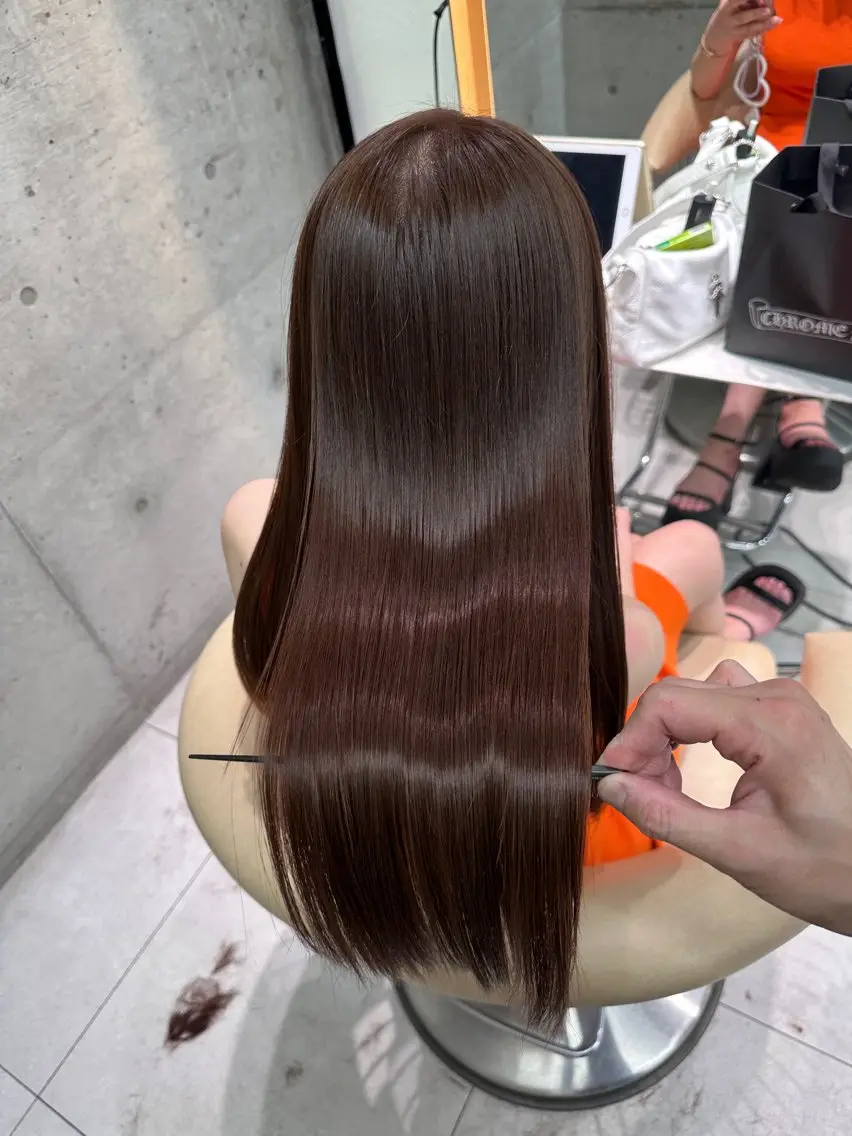 ロング カラー カット 縮毛矯正 トリートメント 《髪質改善✖️オリー ブ🧸》小嶋拓也のヘアスタイル