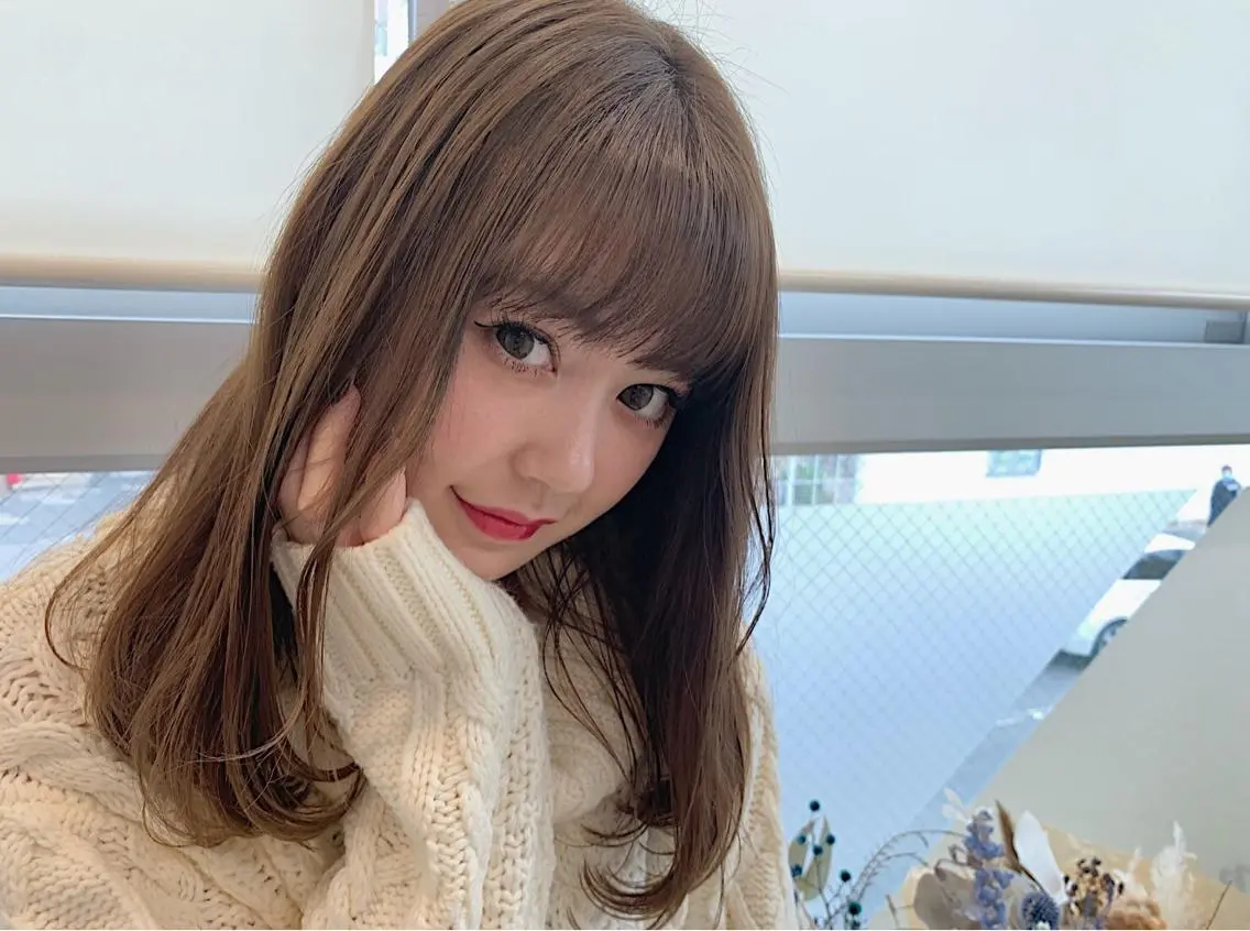 セミロング カラー ベージュカラー 筑紫通り沿い | eNeのマツエク・マツパデザイン