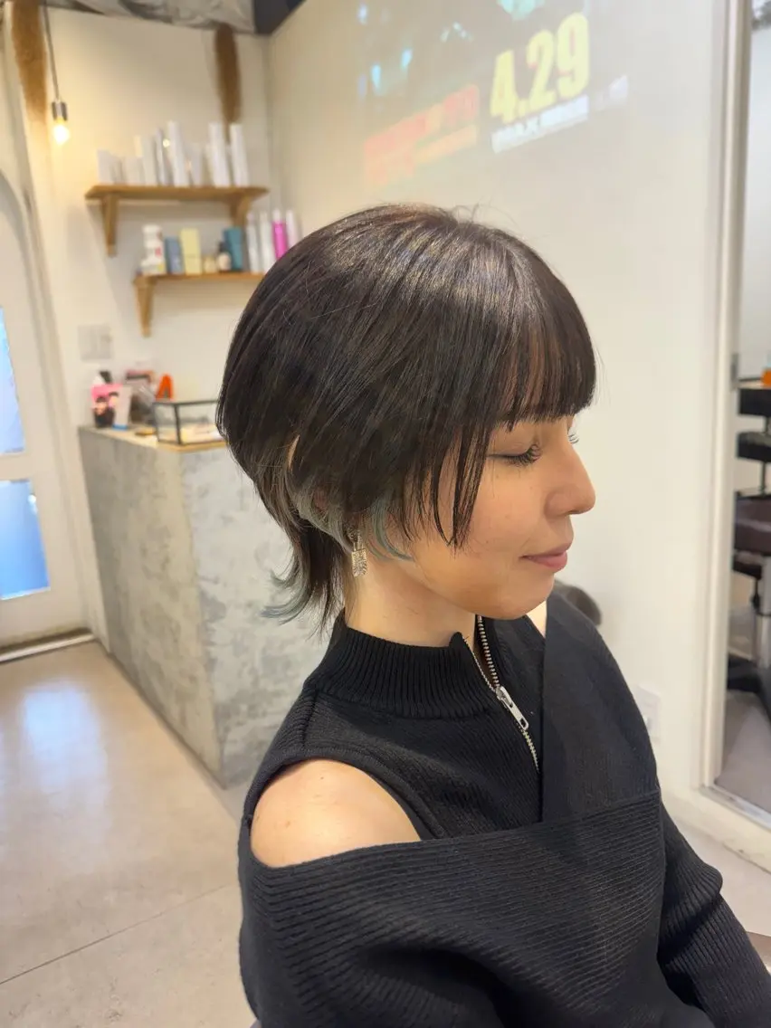 ショート カラー ウルフカット カット ヘアカラー パーマ トリートメント 似合う髪型が 分からない方へのヘアスタイル