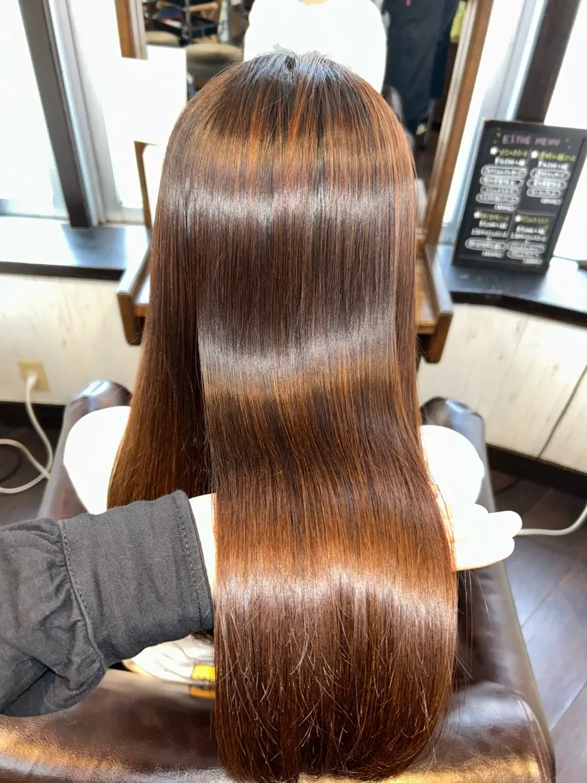 ロング 縮毛矯正 Natsu 。のヘアスタイル