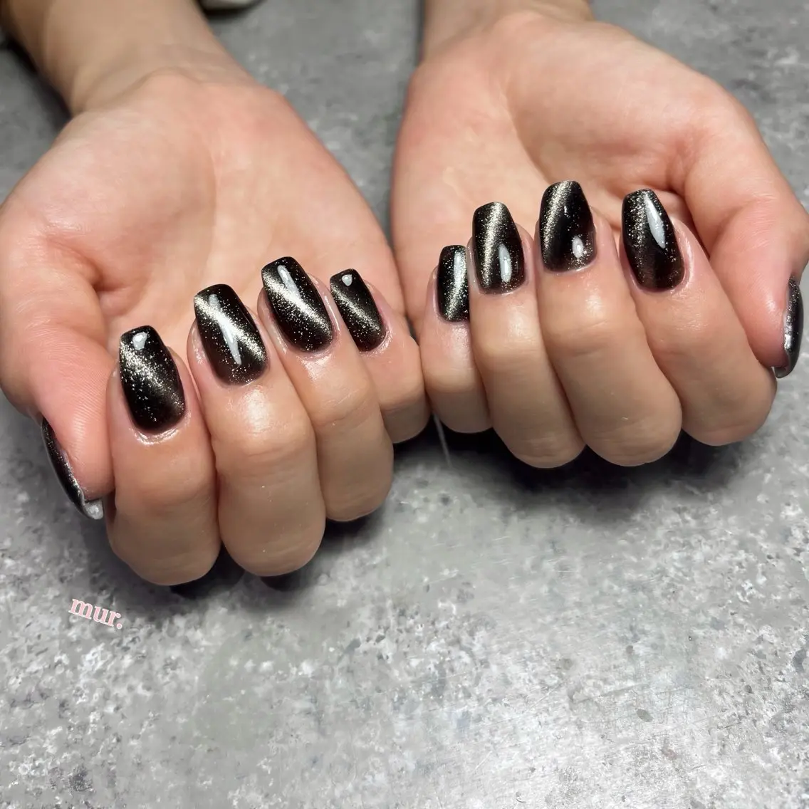 ネイル マグネットネイル ワンカラーネイル nailsalon mur.のネイルデザイン