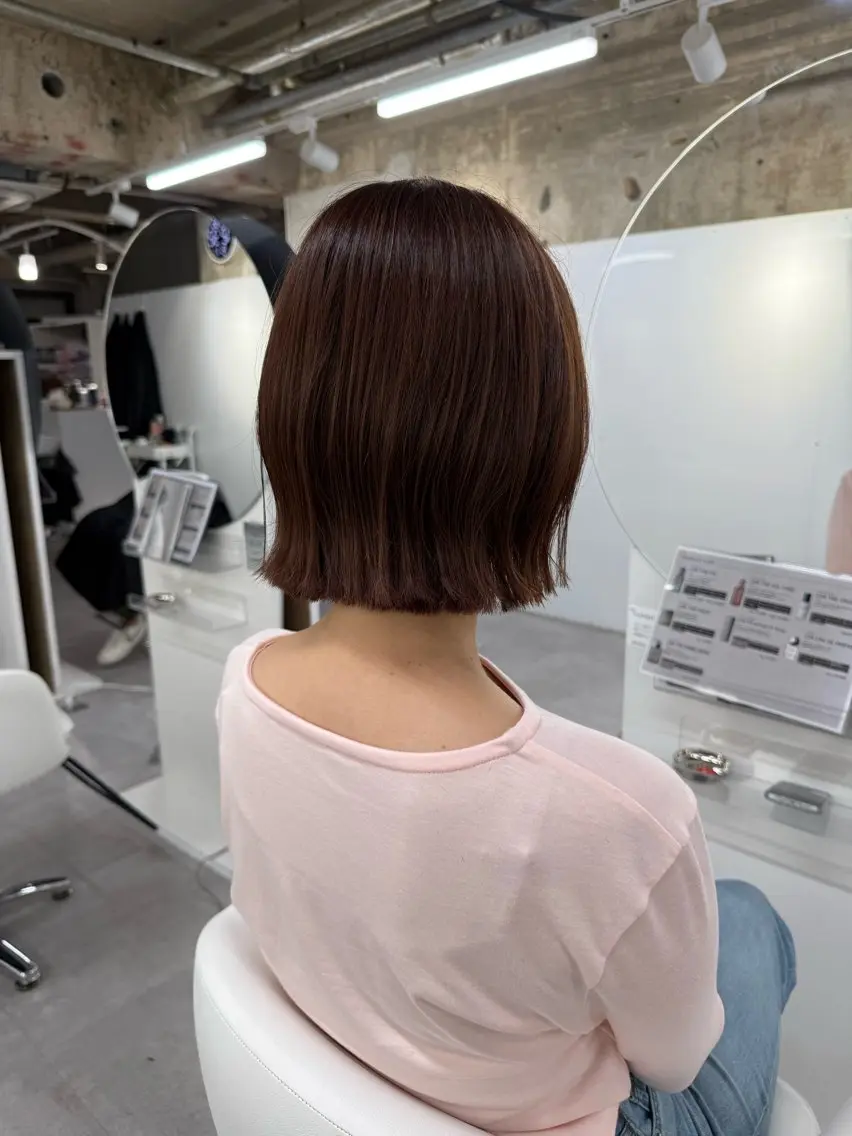 ミディアム カラー カット ヘアカラー トリートメント yuuna ✮ door whiteのヘアスタイル