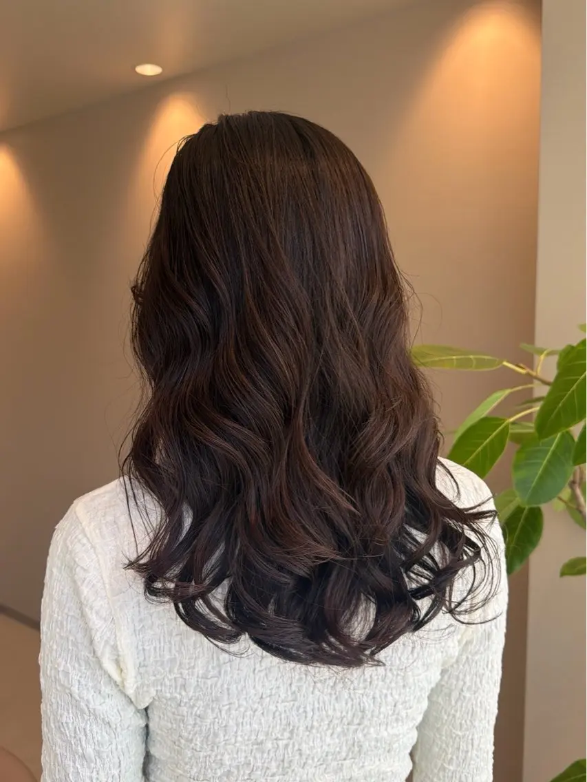 セミロング セミロングパーマ 韓国風ヘア カット パーマ 阪上 沙織のヘアスタイル