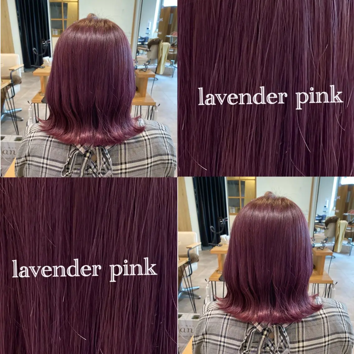 ミディアム カラー ブリーチ ラベンダーカラー ラベンダーピンク ピンクカラー カット ヘアカラー 南上 野々佳のヘアスタイル