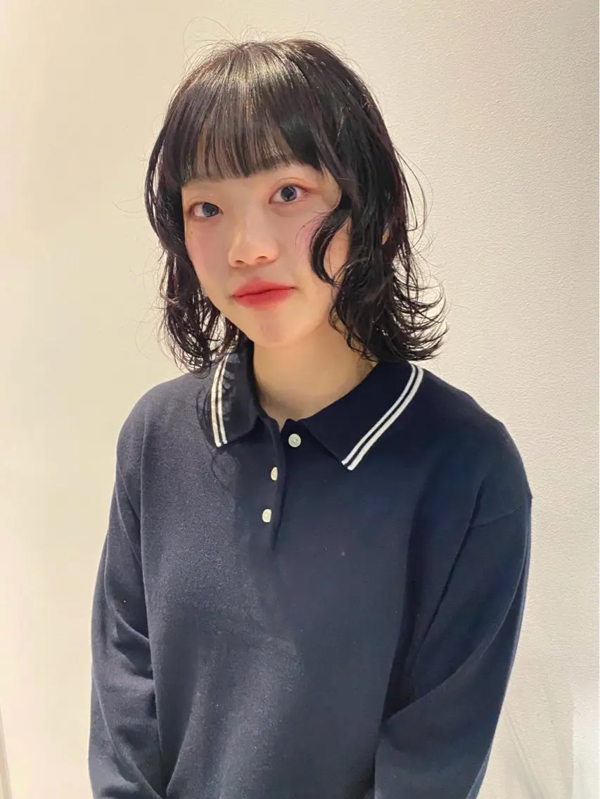 ミディアム カラー パーマ ミディアムパーマ カット ヘアカラー パーマ トリートメント mai / linoah˚✧のヘアスタイル