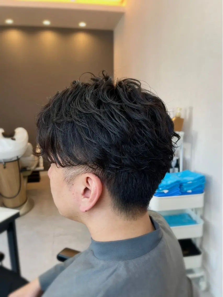 ショート パーマ メンズ メンズパーマ カット パーマ トリートメント 森山 雄太のヘアスタイル