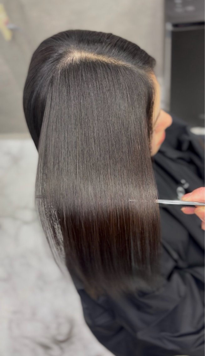 ショート ボブ 伸ばしかけ 福岡美髪矯正 ゆうやのヘアスタイル