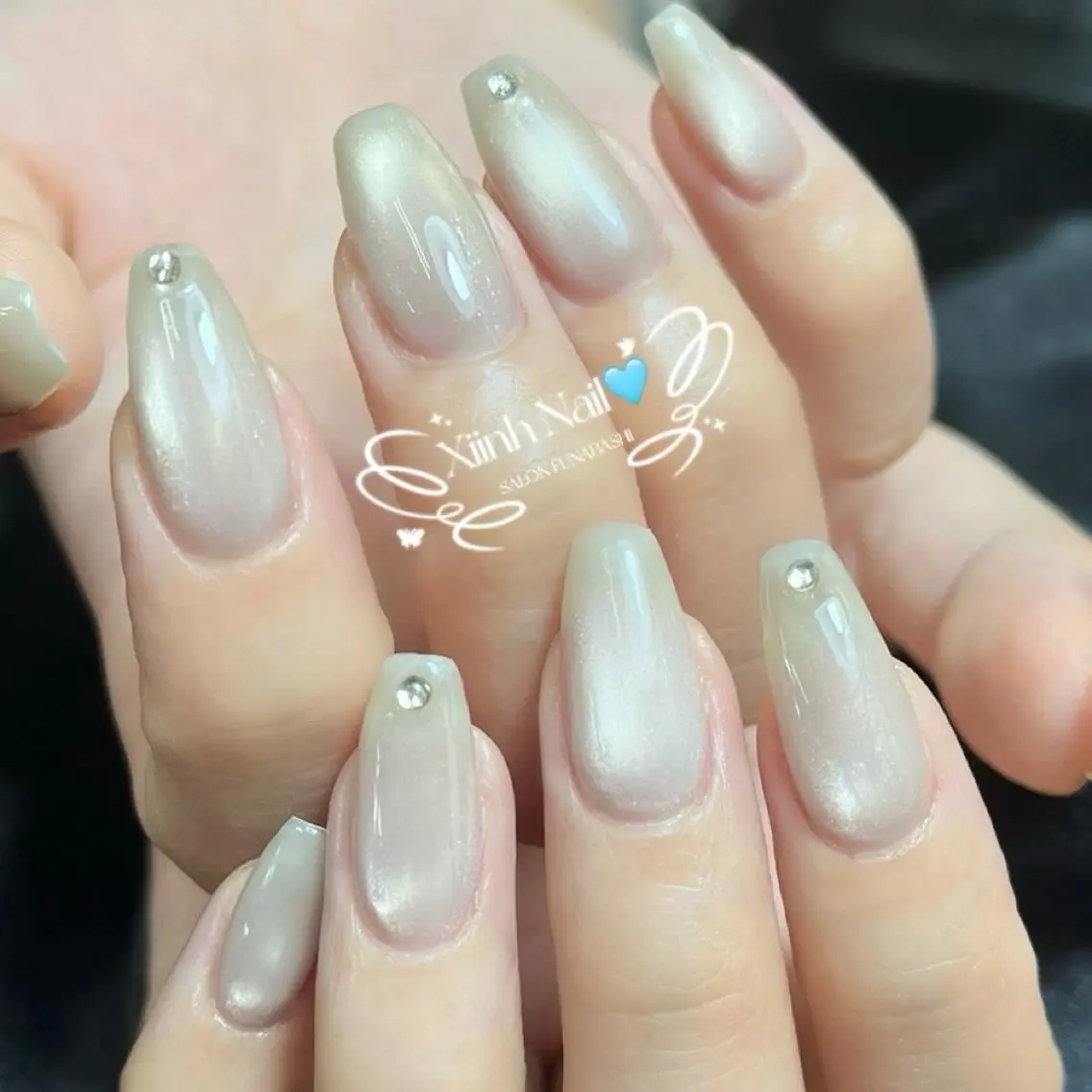 ネイル チークネイル 桜ネイル 長さ出し フットネイル ジェルネイル ハンドネイル XIINH NAIL SALONのネイルデザイン