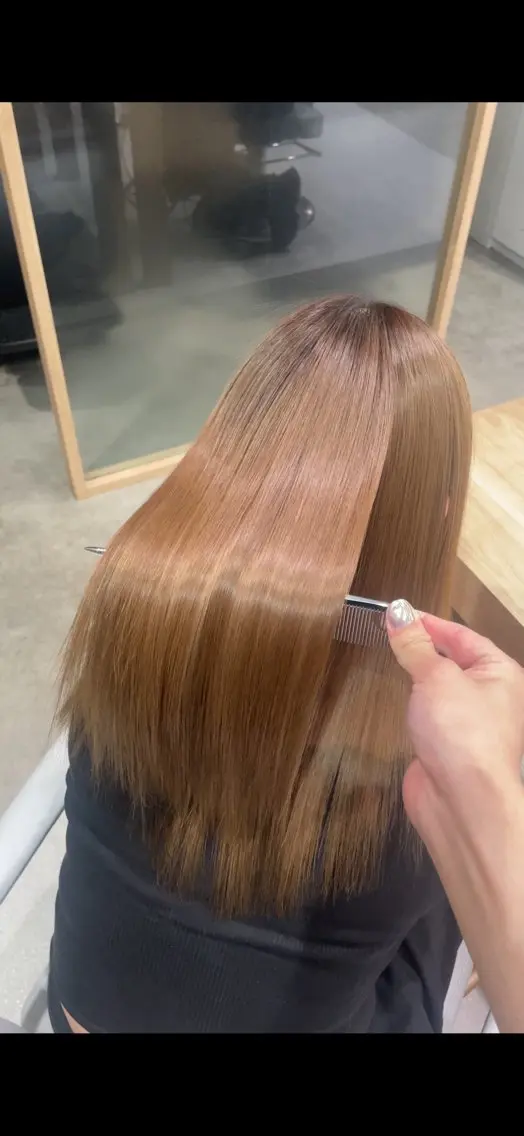 セミロング 髪質改善カラー🫧 FUUMA🪽のヘアスタイル