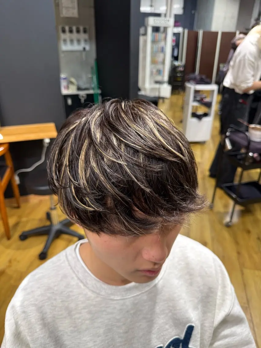 メンズ カット ヘアカラー ヘアセット 【バレイヤージュ】 🔥メンズRYUTAのヘアスタイル