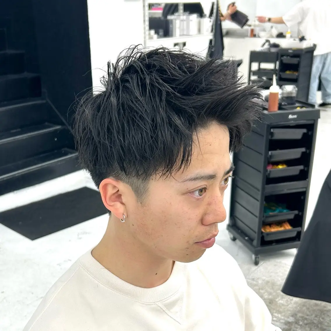 ショート メンズ アップバング カット 【メンズパーマ特化】 🍏網中勇喜のヘアスタイル
