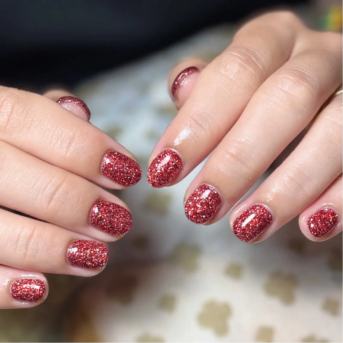 ネイル ラメ(グリッター) メンズネイル 赤色 ハンドネイル MIMnail メンズネイリストのネイルデザイン