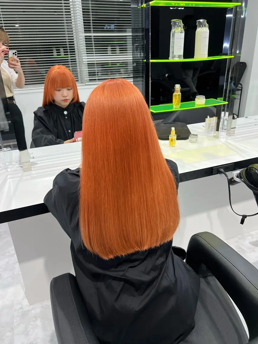 ミディアム カラー ヘアカラー トリートメント ヘッドスパ ヘアセット カラー指名NO.1 🌈Neneのヘアスタイル