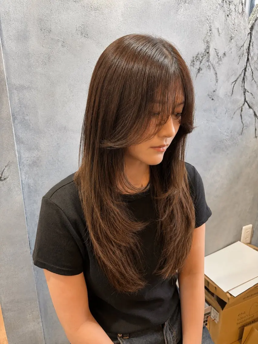 ロング レイヤーカット ロング éme.山口平井店 /yu-kiのヘアスタイル
