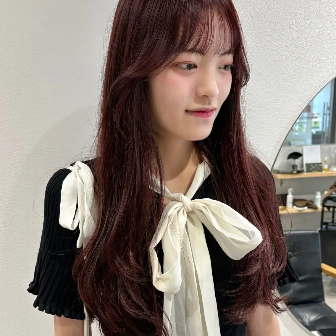 ロング カラー カット ヘアカラー トリートメント 🍊暖色×顔周り 🍊cocoroのヘアスタイル