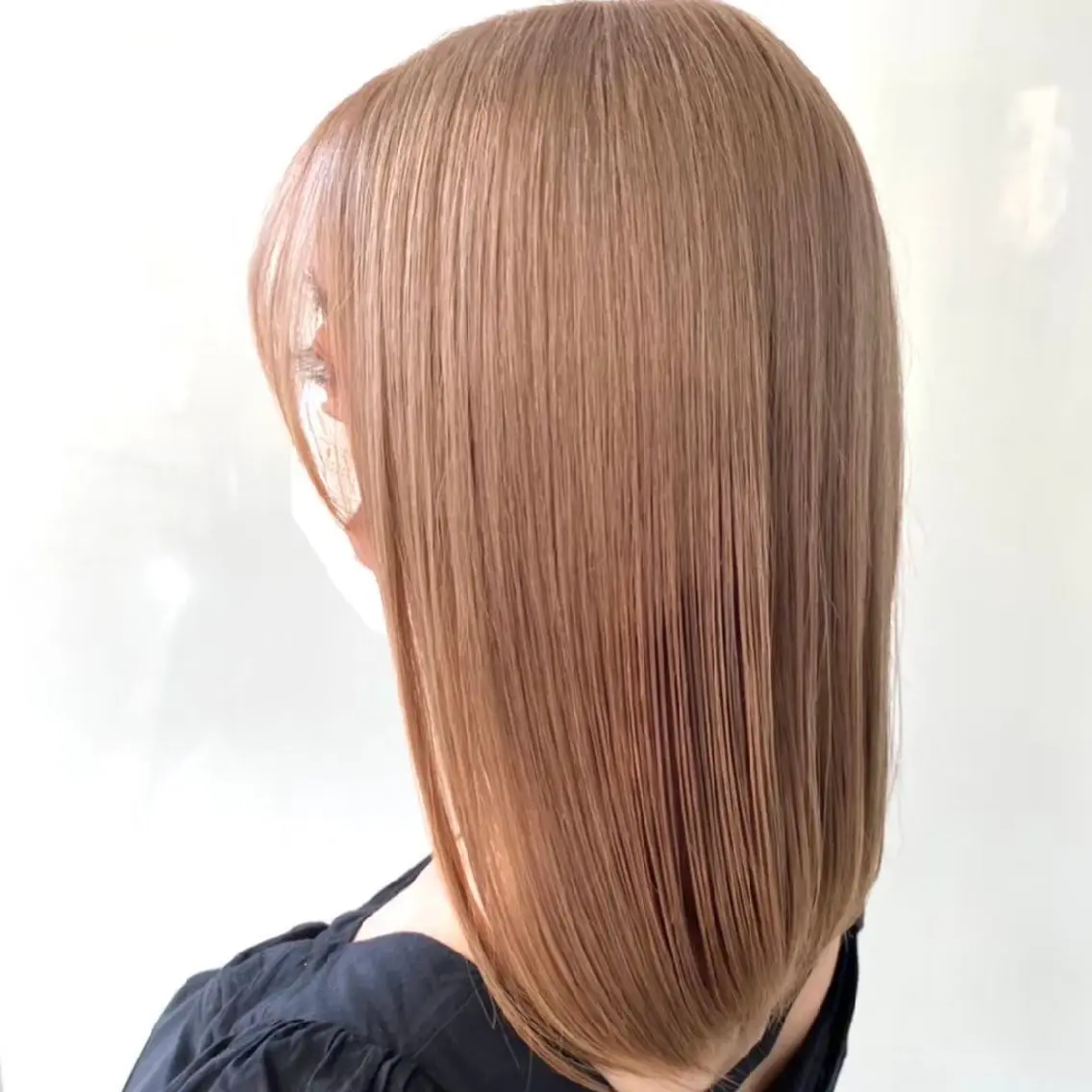 カラー セミロング 縮毛矯正/ワンカラー モデル募集🫧羽夏のヘアスタイル