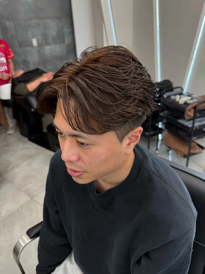 ショート パーマ メンズ カット パーマ 🇺🇸メンズ特化/ 四辻 凱斗🇺🇸のヘアスタイル