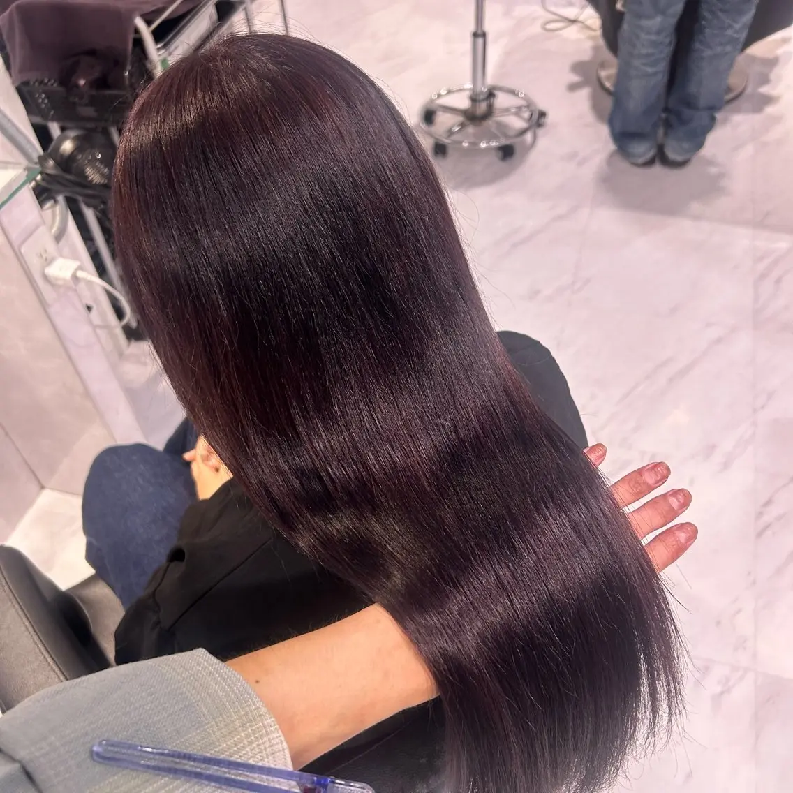 ロング カラー ヘアカラー トリートメント 表参道/透明感カラー /暗髪/ジュキヤのヘアスタイル