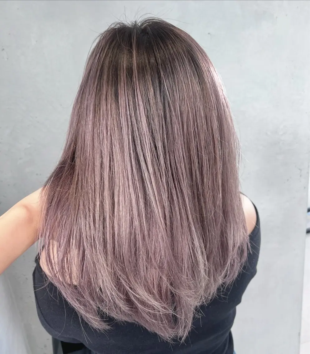 セミロング カラー ヘアカラー トリートメント 宮永 智香のヘアスタイル