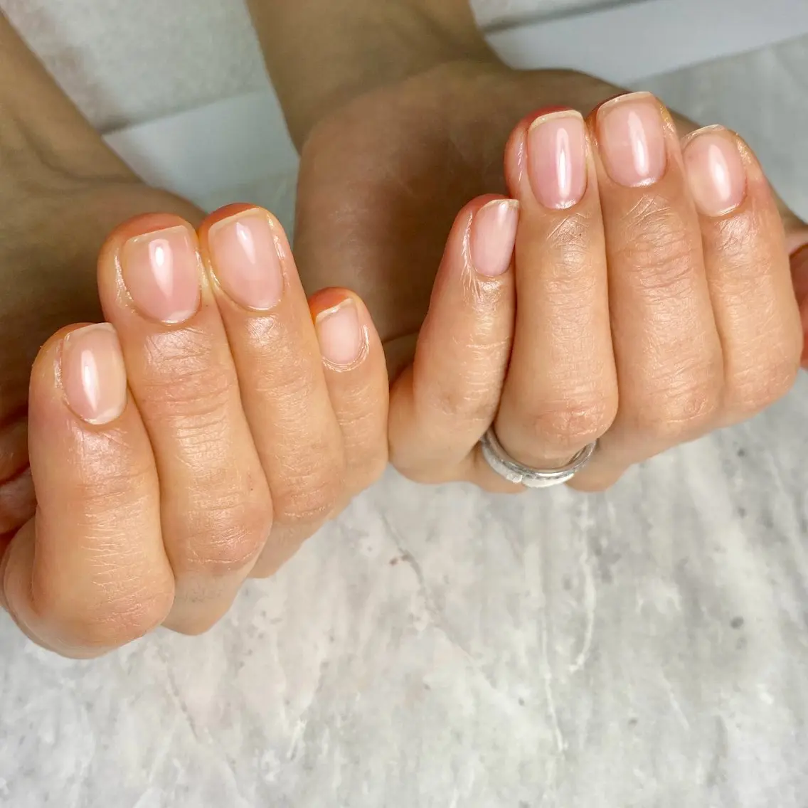 ネイル クリアネイル シンプルネイル 自爪育成nail fachuriのネイルデザイン