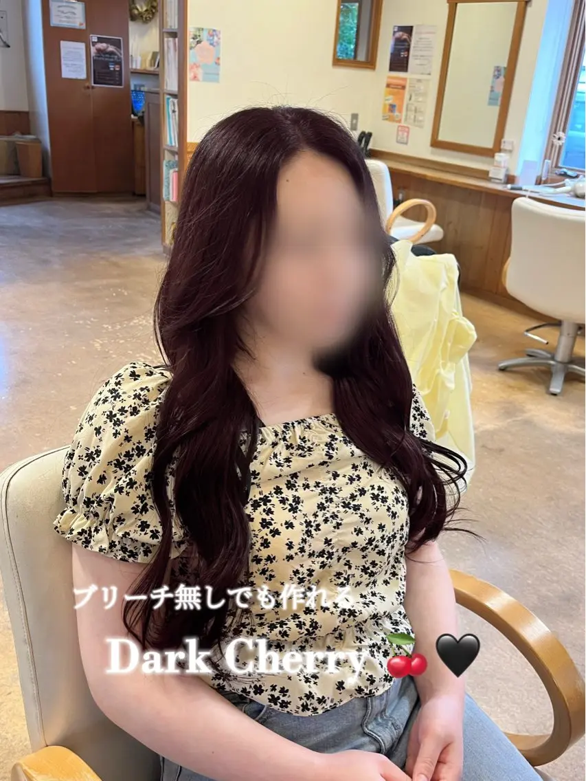ロング パープルカラー 韓国風ヘア ヘアカラー ふるや ここあのその他イメージ