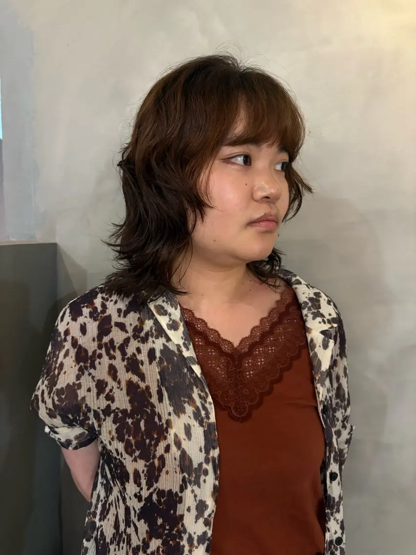 ミディアム パーマ ラフなパーマスタイル 🐄Hanakaのヘアスタイル