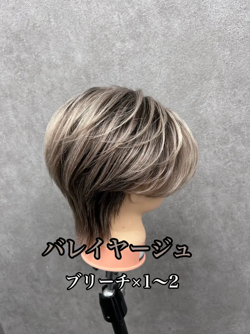 ショート カラー パーマ メンズ メンズバレイヤージュ バレイヤージュ レイヤーカット カット ヘアカラー メンズ特化 👑YUTAのヘアスタイル