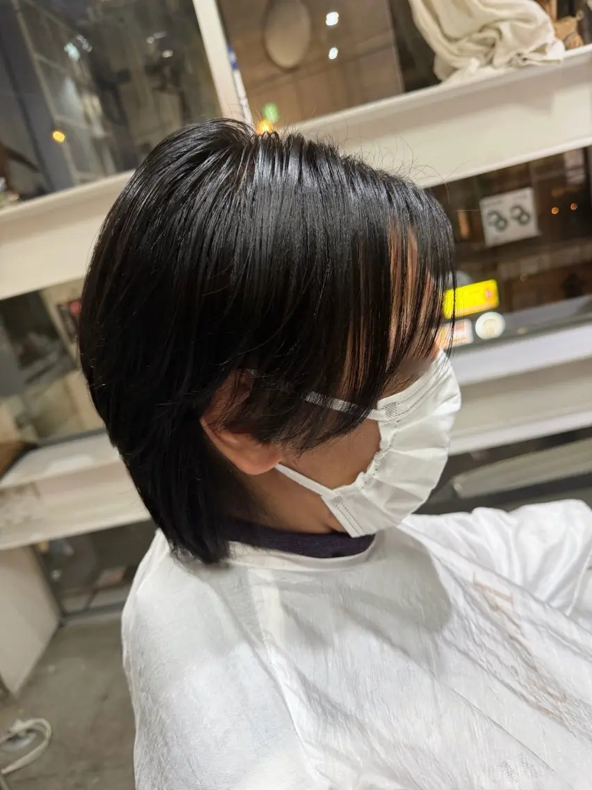 メンズ マッシュウルフ マッシュ メンズウルフカット ウルフカット カット makoto 池袋 Roji ブリーチのヘアスタイル