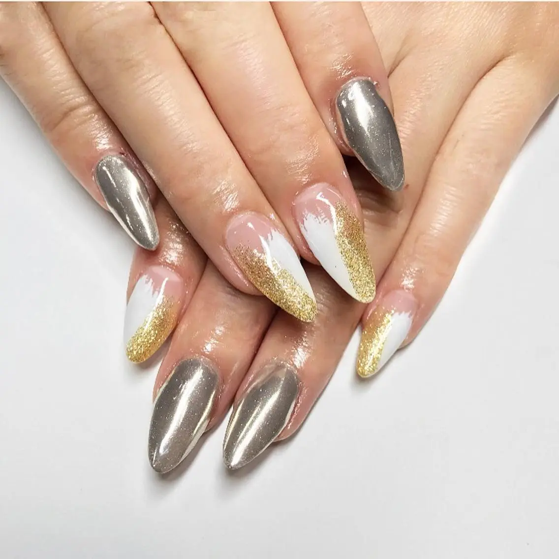 ネイル アートネイル ジェルネイル ミラーネイル ワンカラーネイル スカルプネイル 渋谷/チップ長さ出し 👑アプレgel-xのネイルデザイン